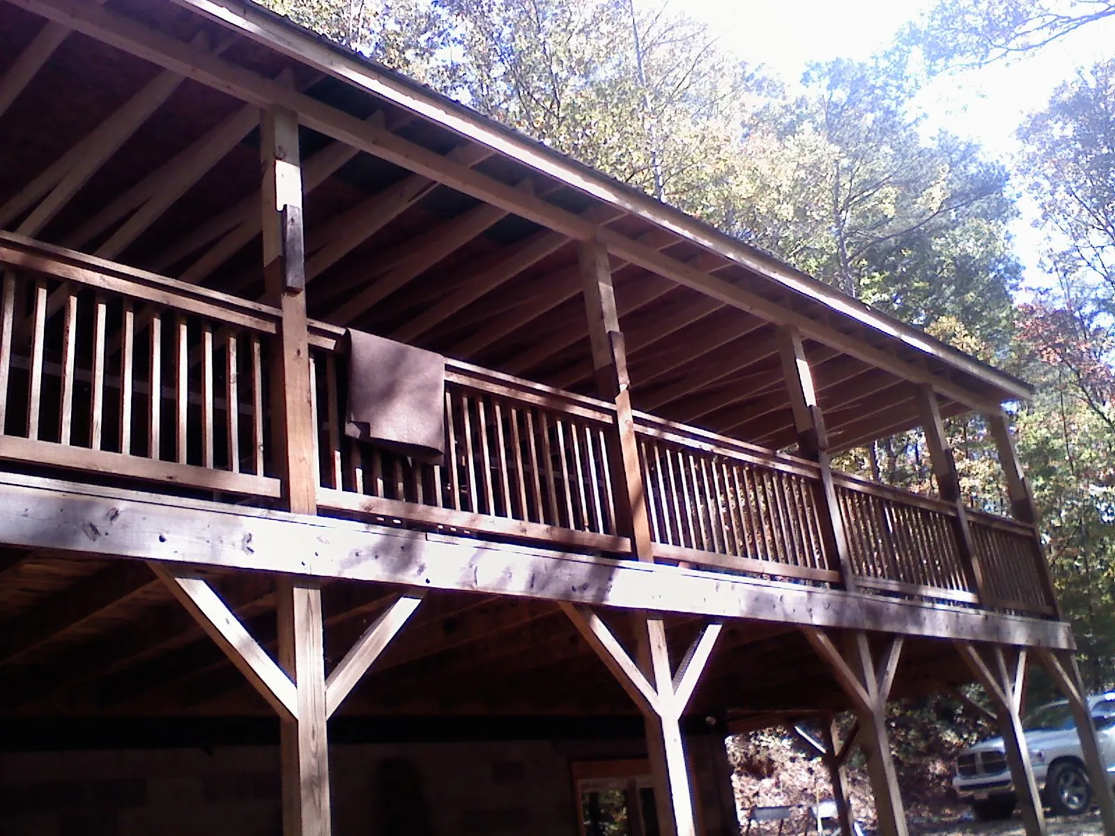 Timber framing under a new elevated porch and deck — Roof Leak Repair in Gibson Island by Roofing Brothers